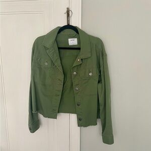 Green Denim Jacket Size Medium